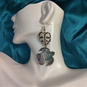 Drop Gold Earrings, Tortoise